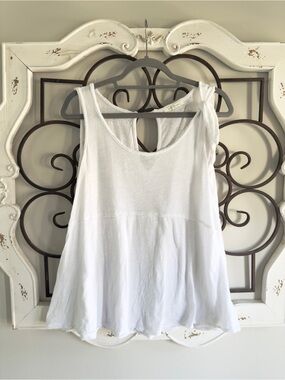 Tie-Shoulder White Tank Top - Women
